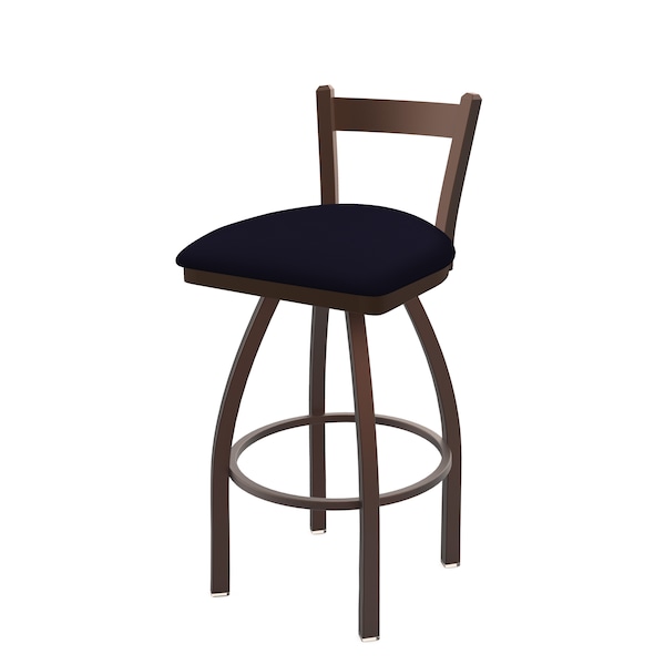 Holland Bar Stool Co 30" Low Back Swivel Bar Stool, Bronze Finish, Canter Twilight Seat 82130BZ002 - main